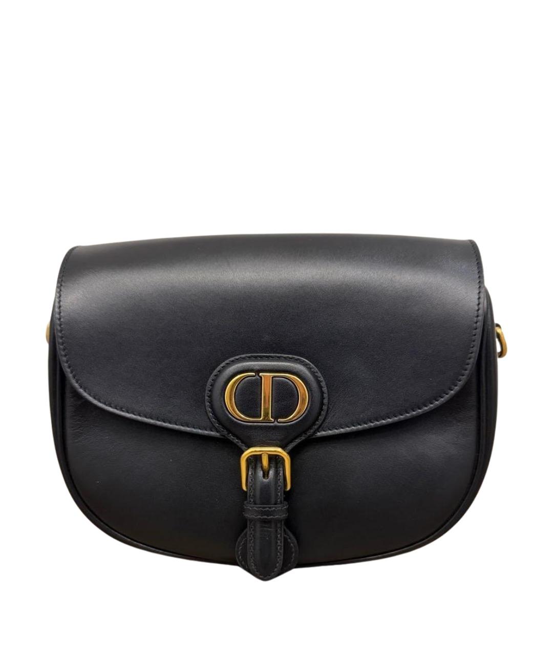 CHRISTIAN DIOR Черная кожаная сумка через плечо, фото 1