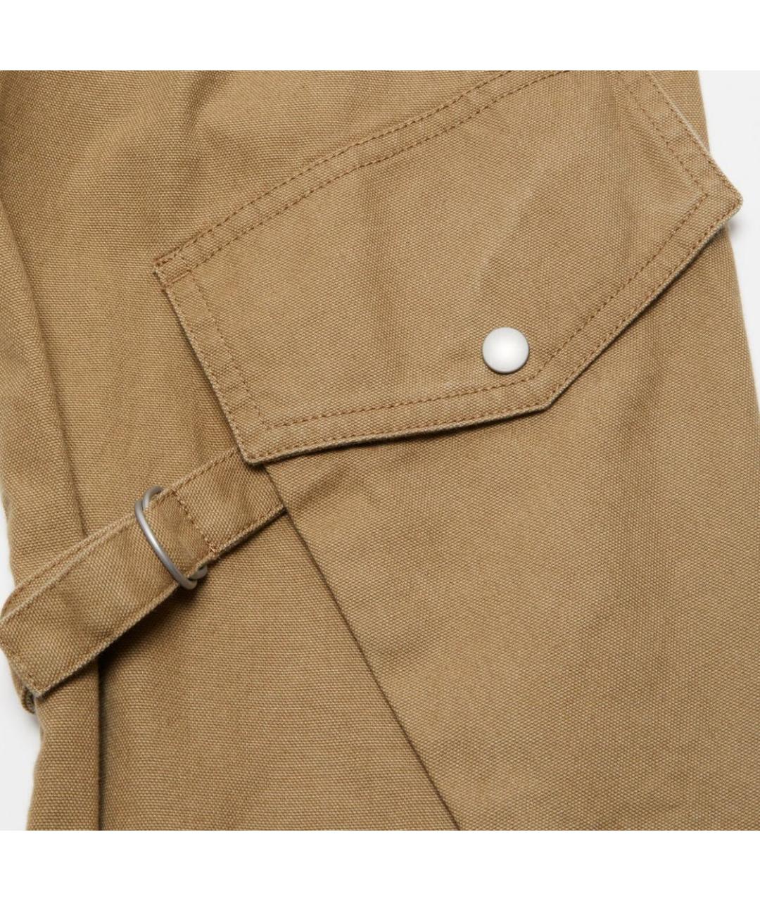 ACNE STUDIOS Бежевые хлопковые прямые брюки, фото 2