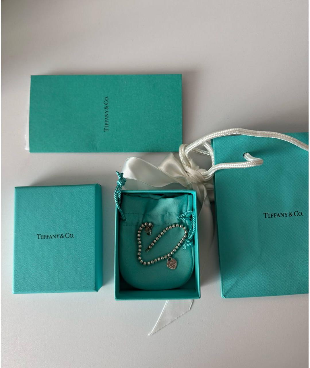 TIFFANY&CO Серебрянный серебряный браслет, фото 4