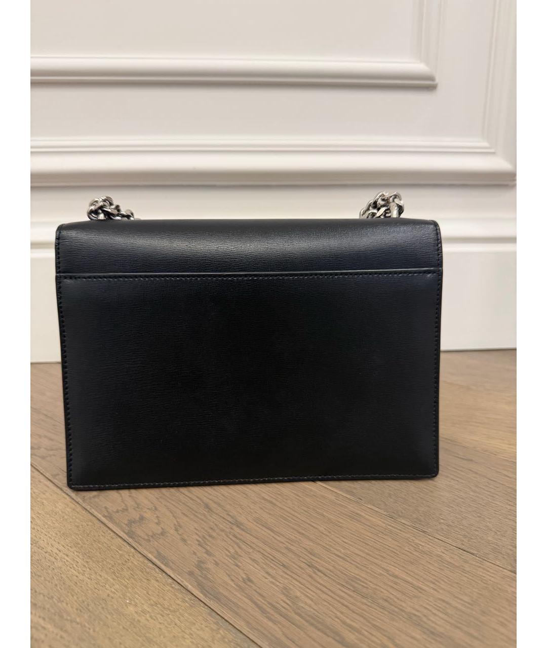 SAINT LAURENT Черная кожаная сумка через плечо, фото 3