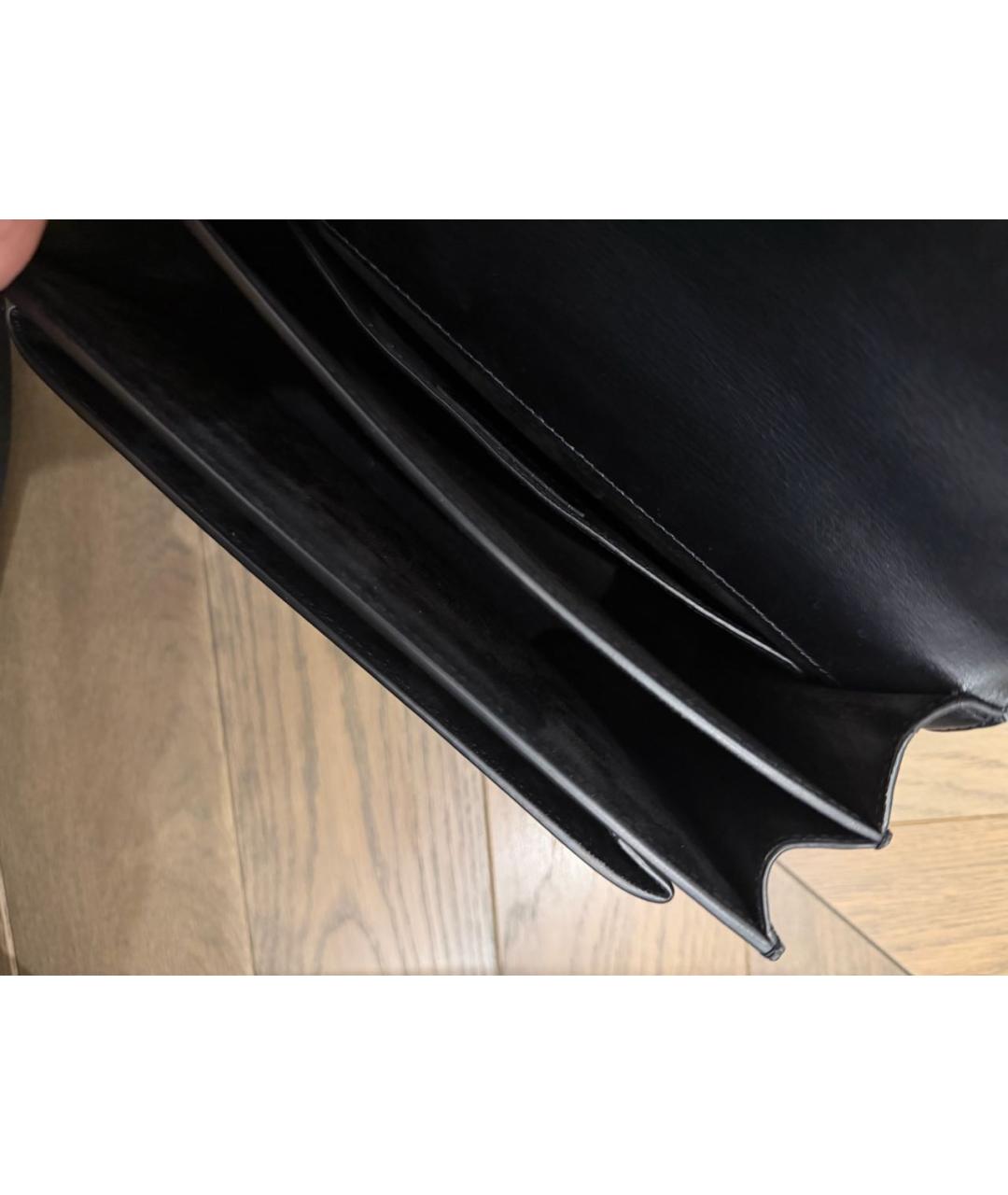 SAINT LAURENT Черная кожаная сумка через плечо, фото 8