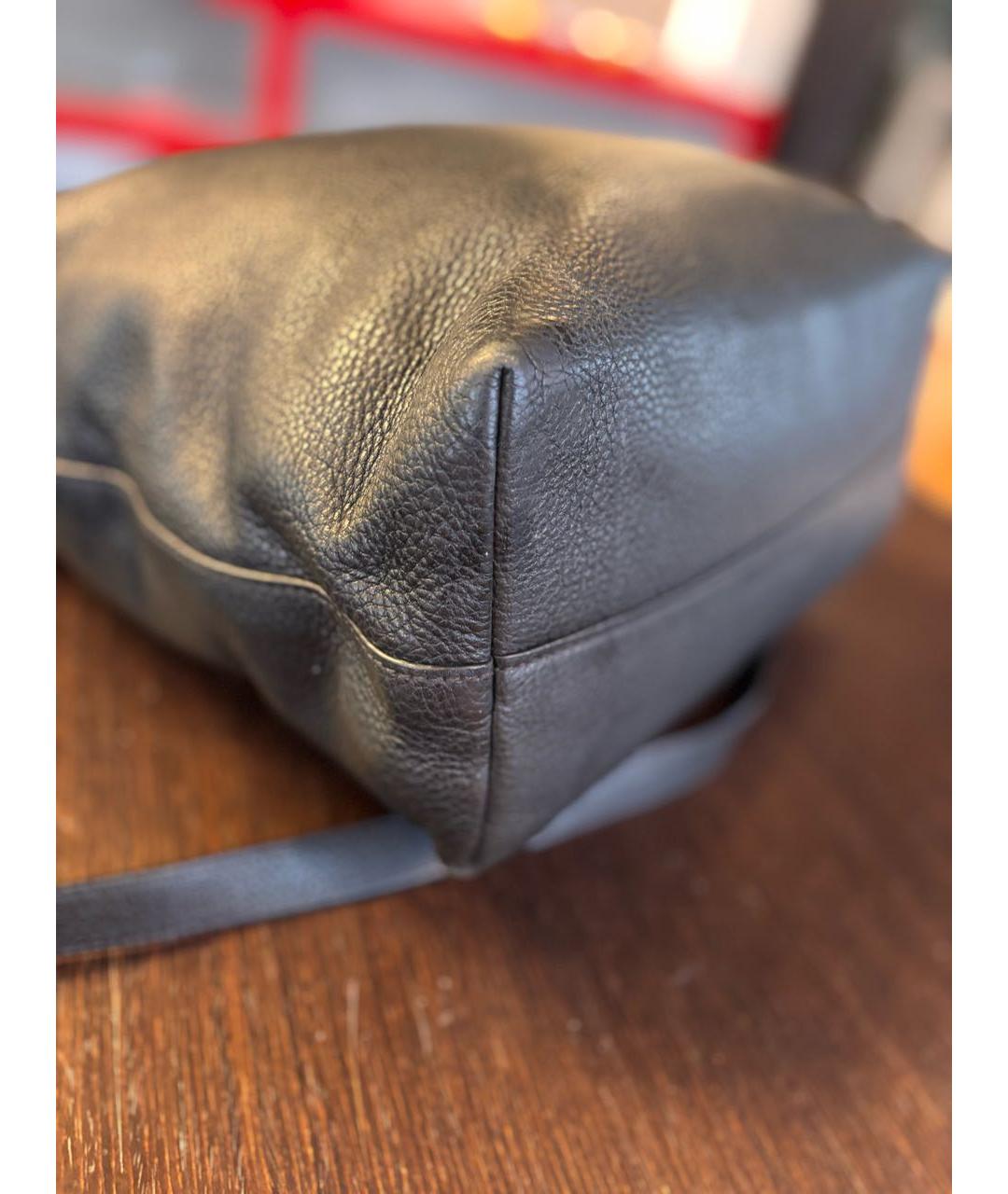 PRADA Черная кожаная сумка тоут, фото 5