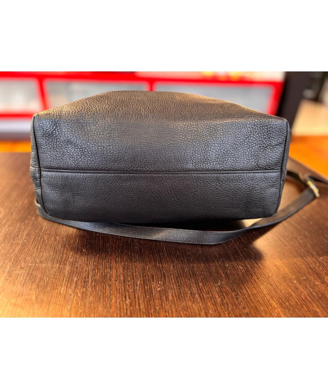 PRADA Черная кожаная сумка тоут, фото 4