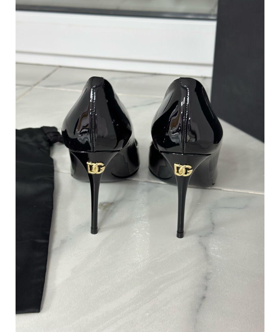 DOLCE&GABBANA Черные кожаные туфли, фото 4