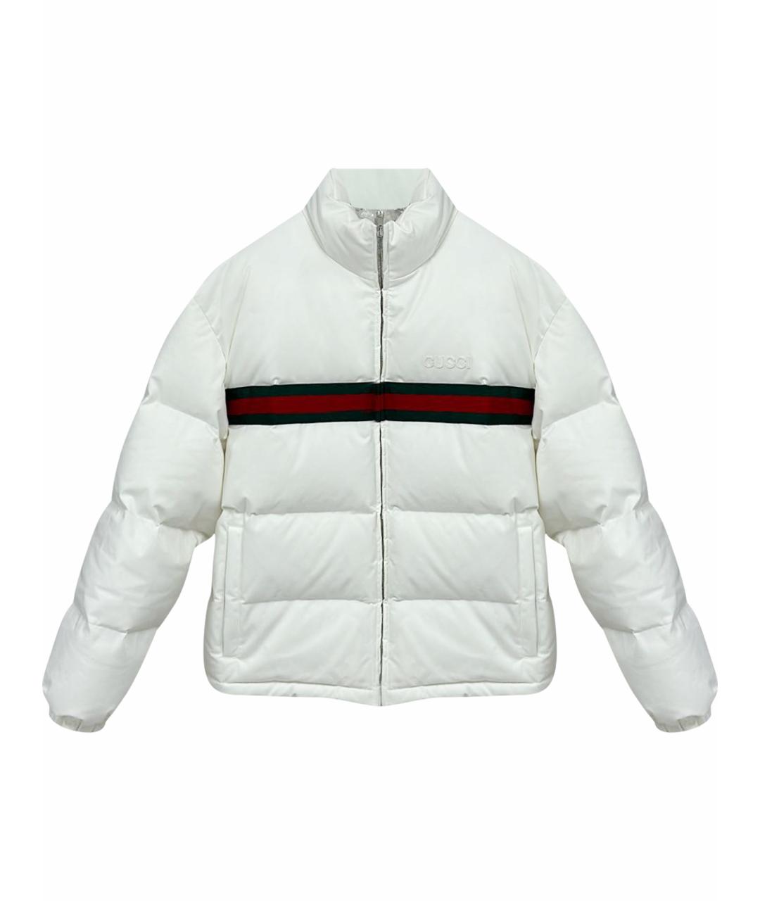 GUCCI Белая атласная куртка, фото 1