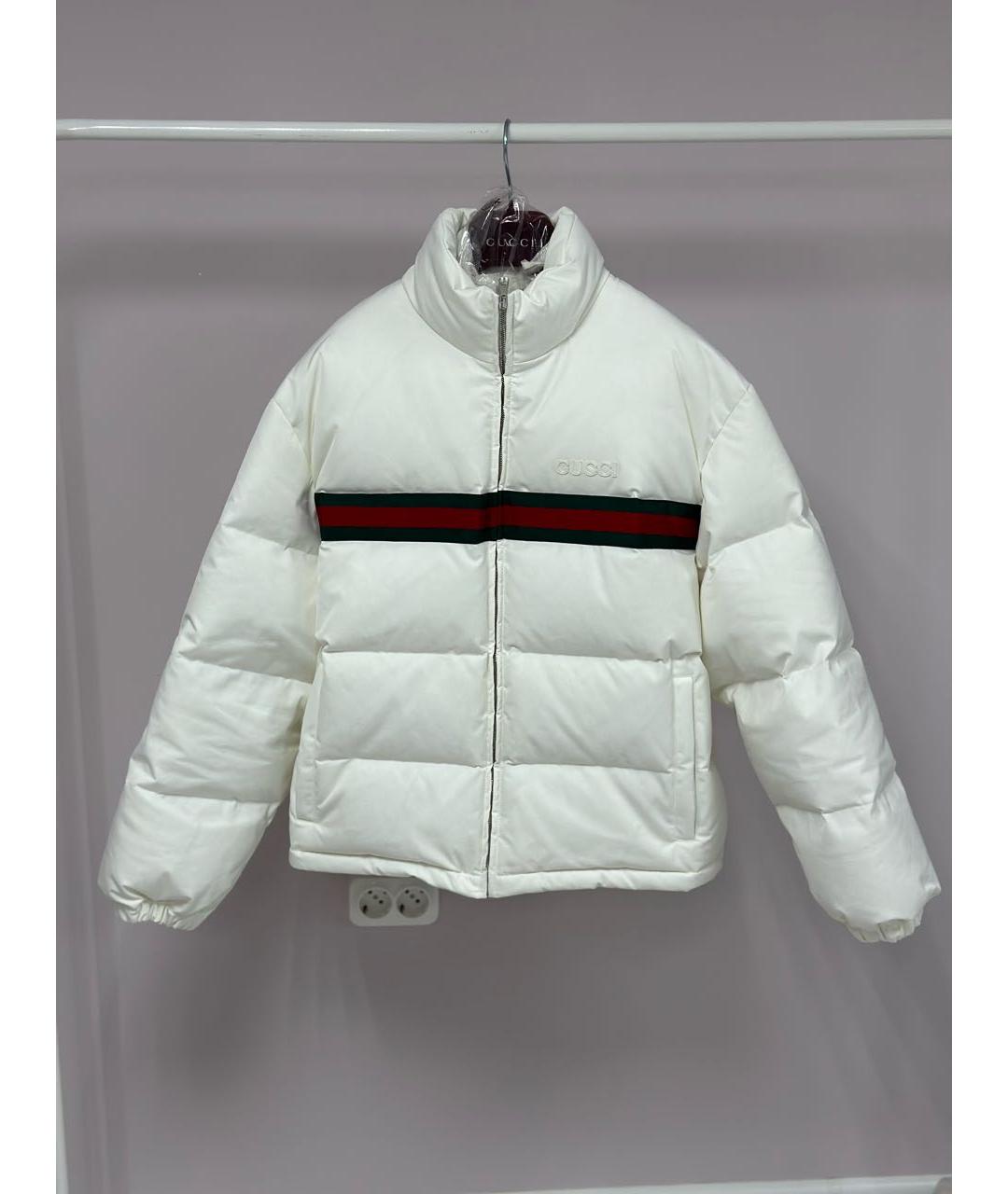 GUCCI Белая атласная куртка, фото 4