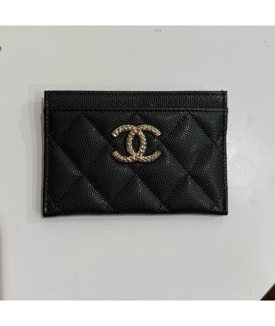 CHANEL Черный кожаный кардхолдер, фото 8