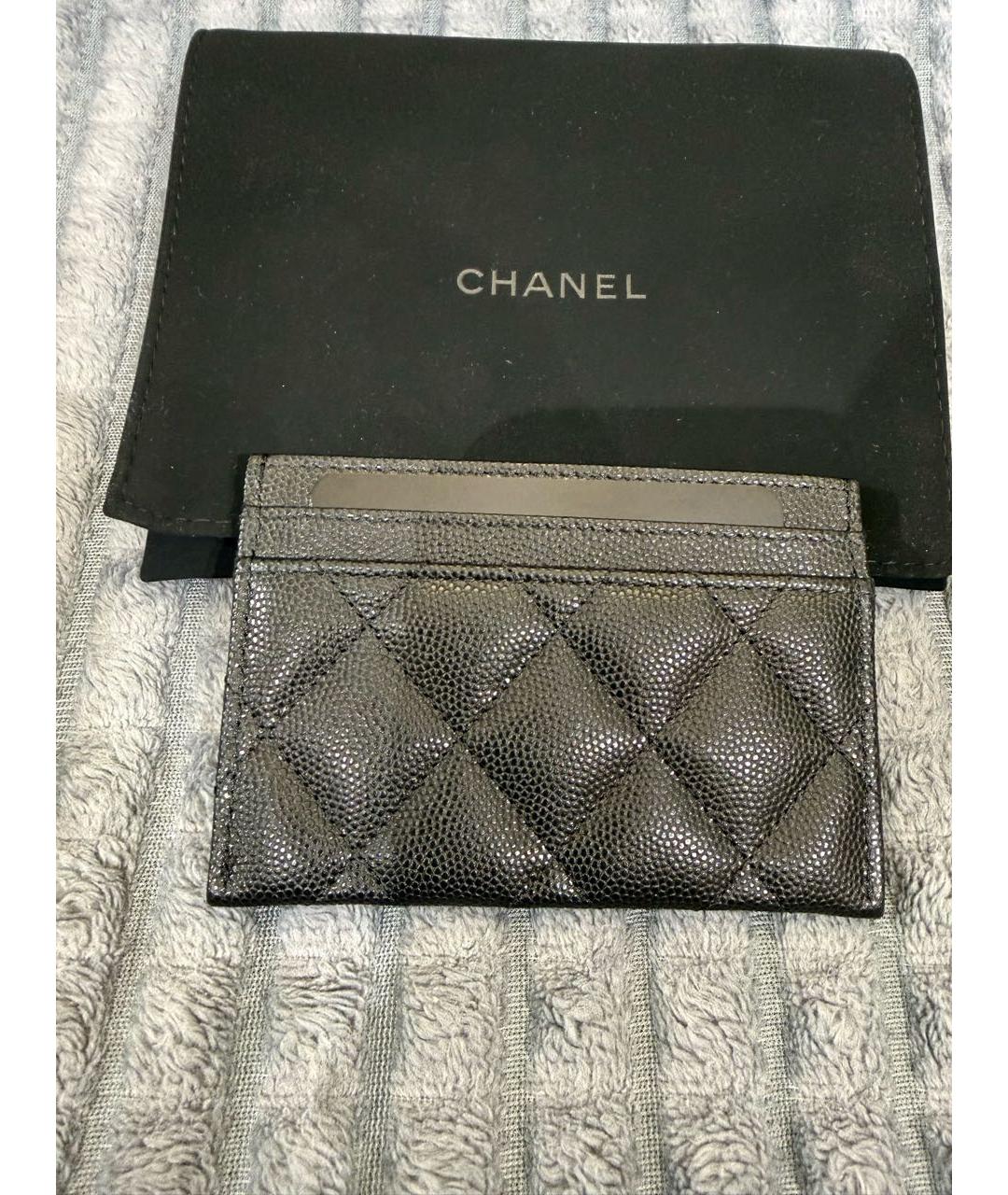 CHANEL Черный кожаный кардхолдер, фото 4