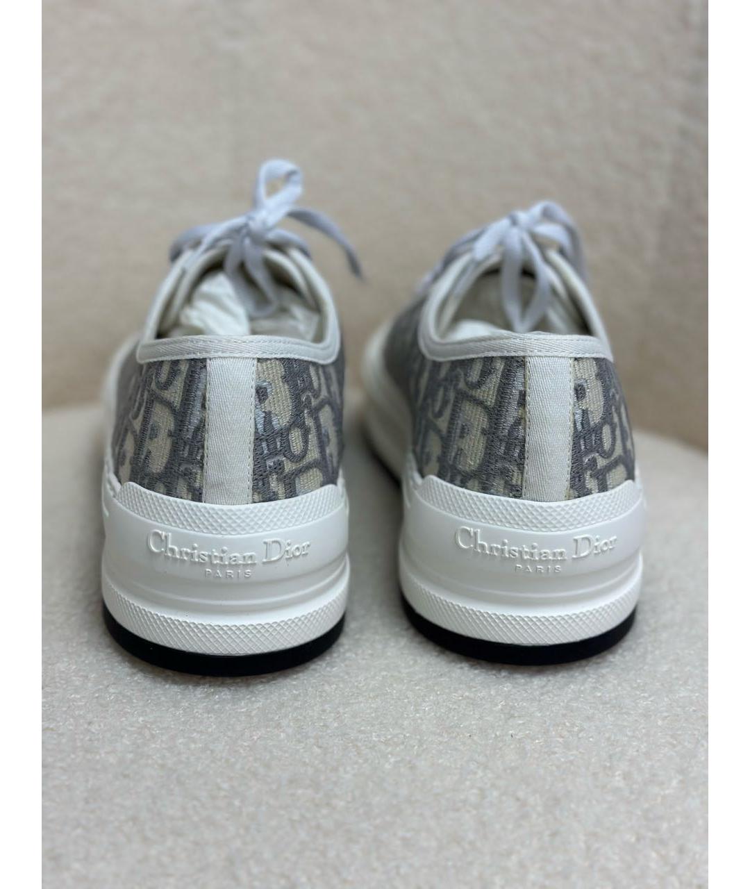 CHRISTIAN DIOR Серые текстильные кеды, фото 4