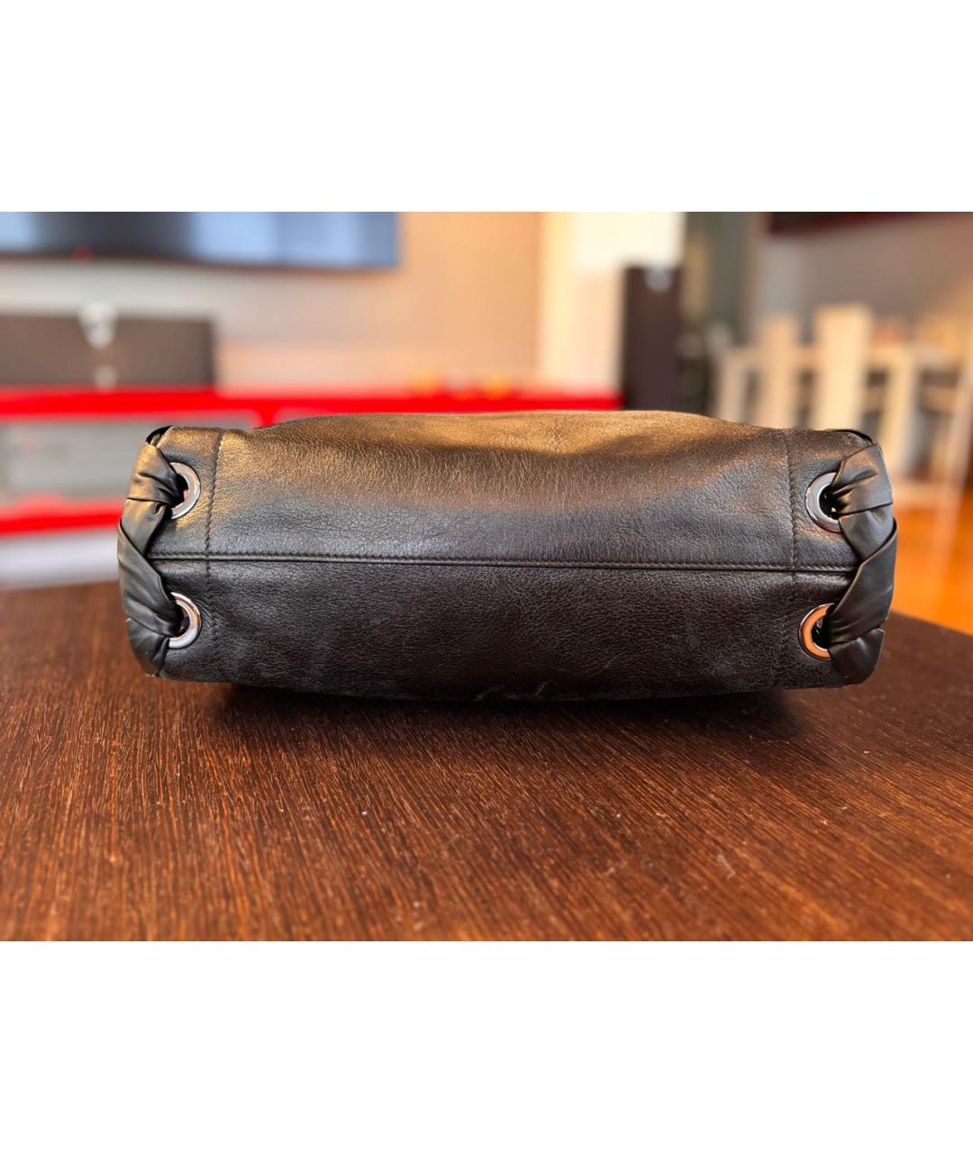 JIMMY CHOO Черная кожаная сумка тоут, фото 5