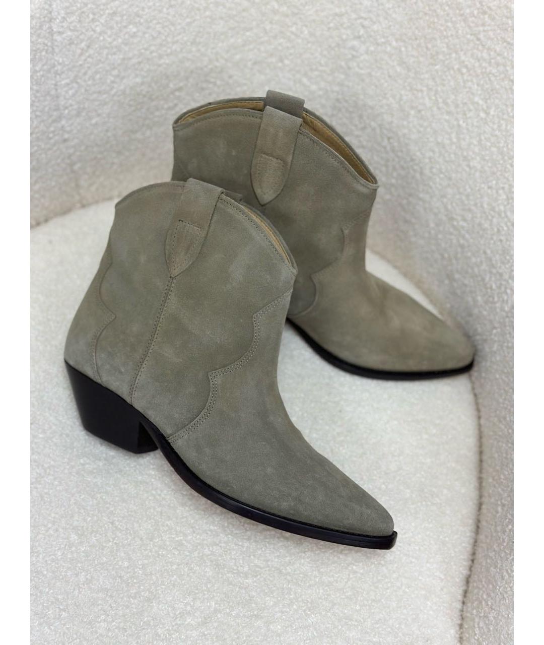 ISABEL MARANT Бежевые замшевые полусапоги, фото 3