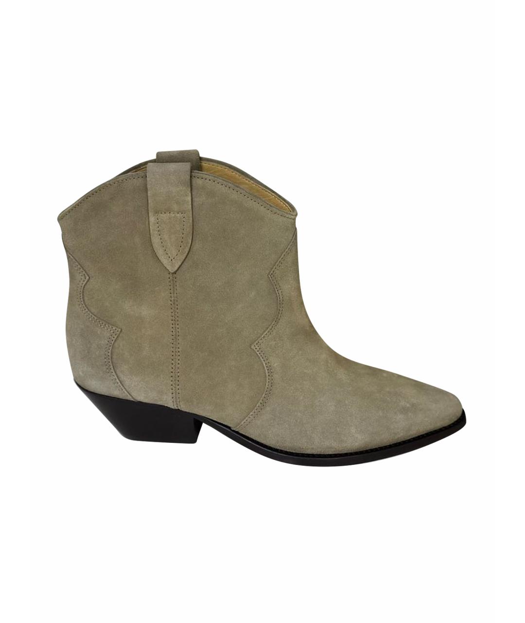 ISABEL MARANT Бежевые замшевые полусапоги, фото 1