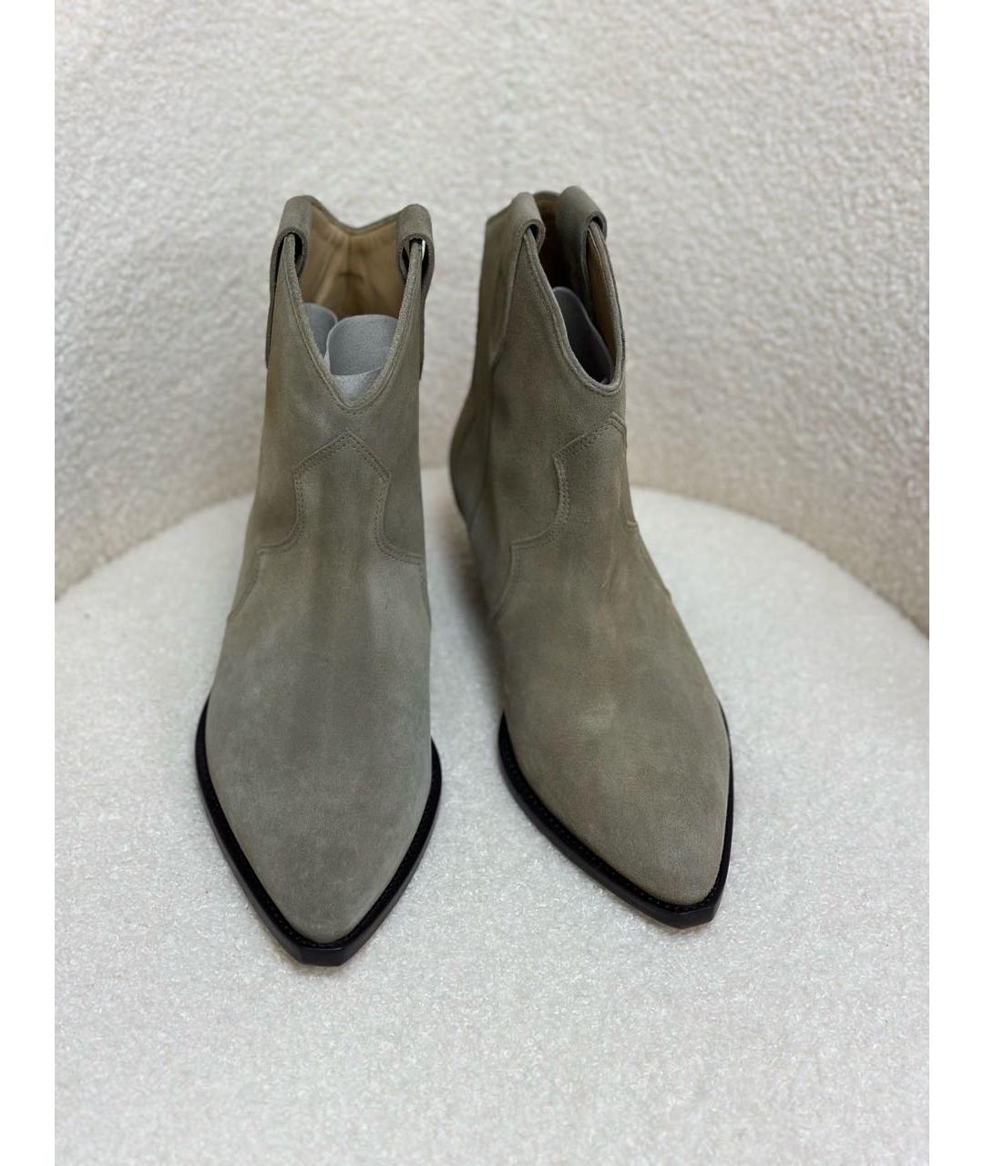 ISABEL MARANT Бежевые замшевые полусапоги, фото 2