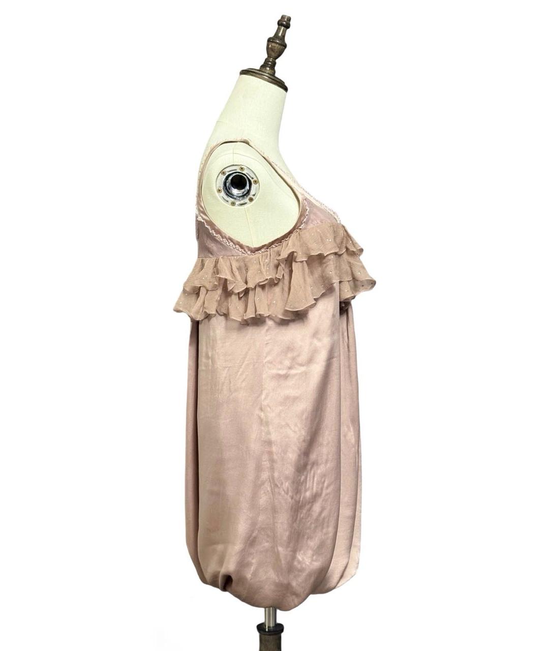 JOHN GALLIANO Розовое шелковое коктейльное платье, фото 2