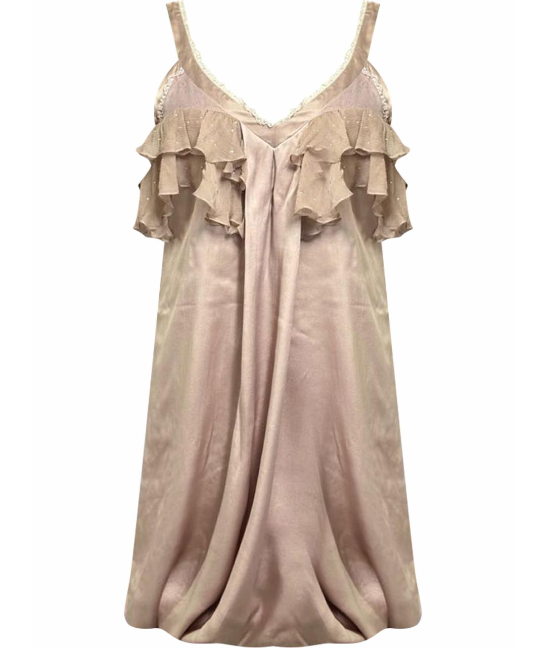 JOHN GALLIANO Розовое шелковое коктейльное платье, фото 1