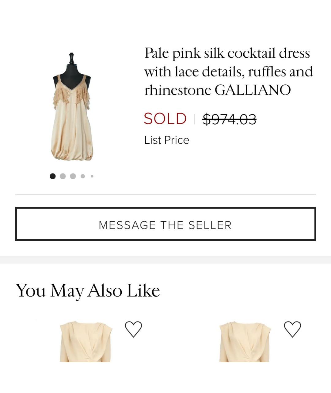 JOHN GALLIANO Розовое шелковое коктейльное платье, фото 6