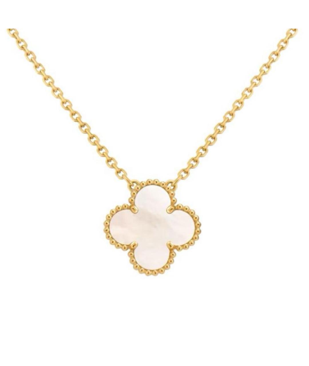 VAN CLEEF & ARPELS Белая подвеска из желтого золота, фото 1