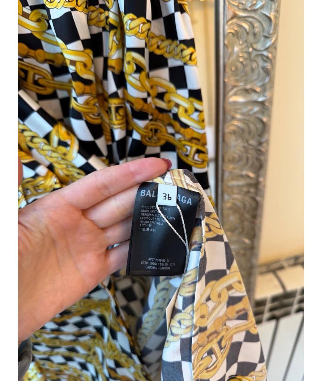 BALENCIAGA Мульти шелковая блузы, фото 4