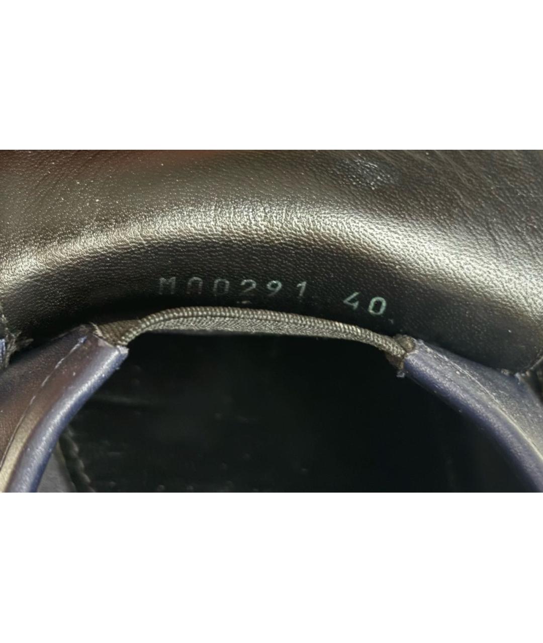 LOUIS VUITTON Темно-синие кожаные лоферы, фото 8