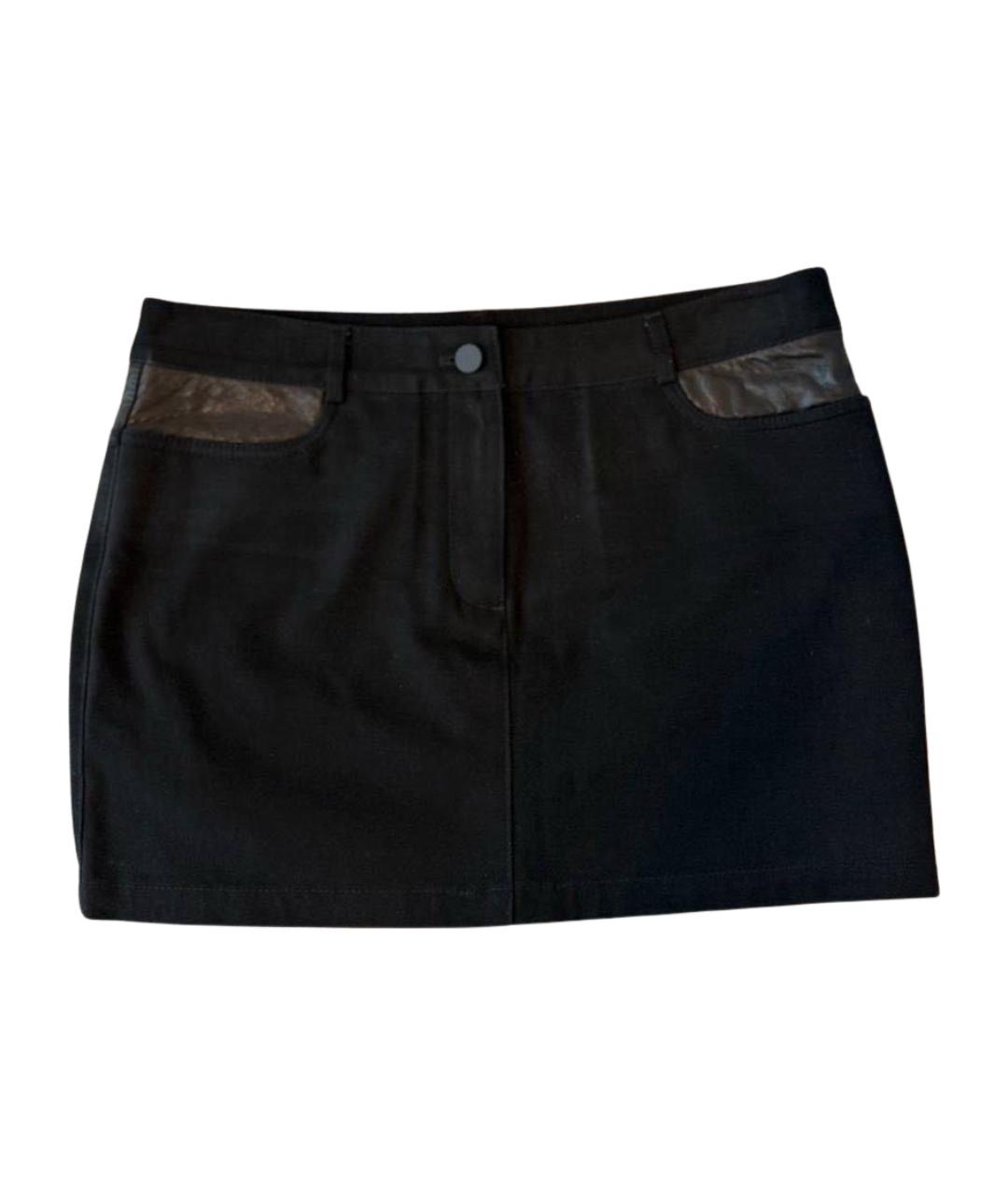 ALEXANDER WANG Черная деним юбка мини, фото 1