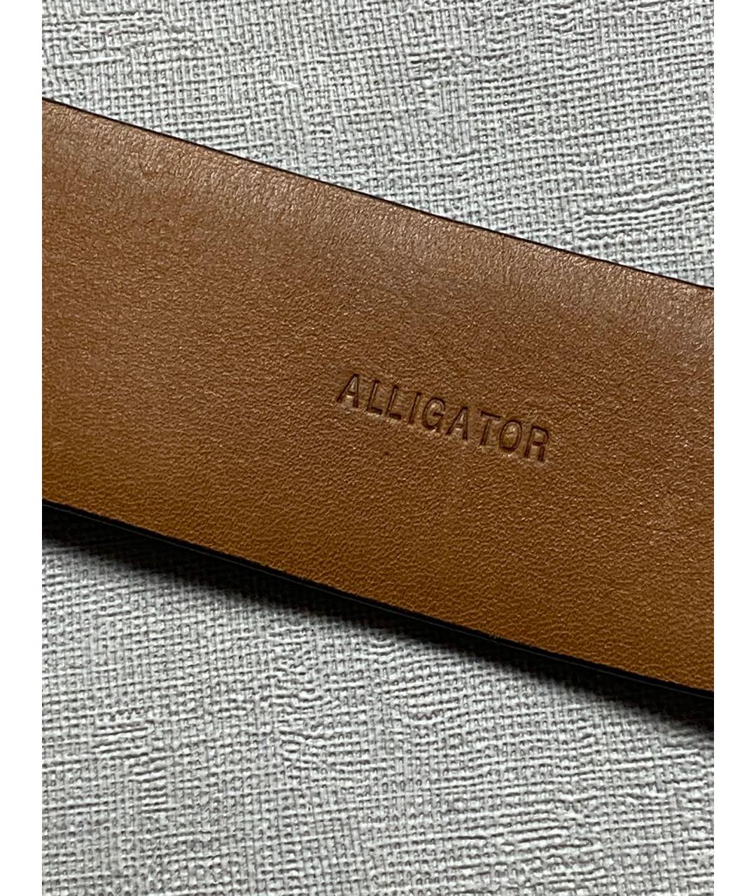 RALPH LAUREN Коричневый ремень из экзотической кожи, фото 4