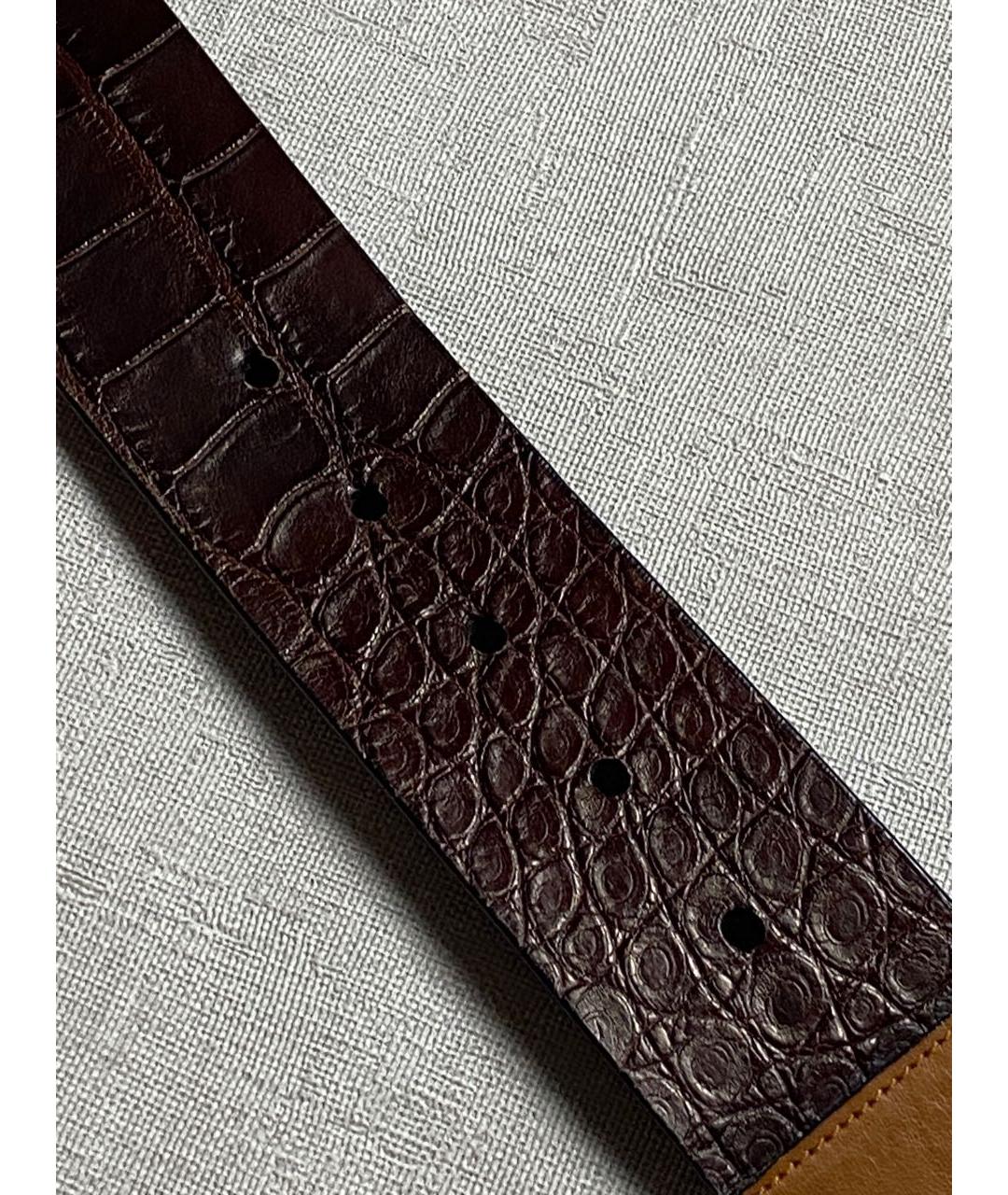 RALPH LAUREN Коричневый ремень из экзотической кожи, фото 5