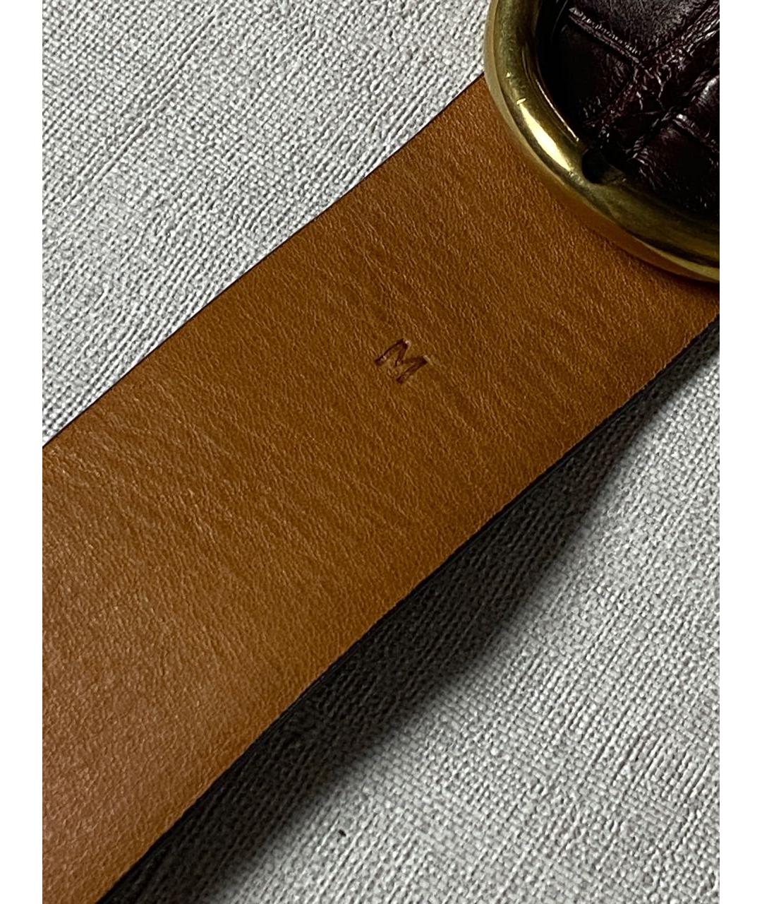 RALPH LAUREN Коричневый ремень из экзотической кожи, фото 7