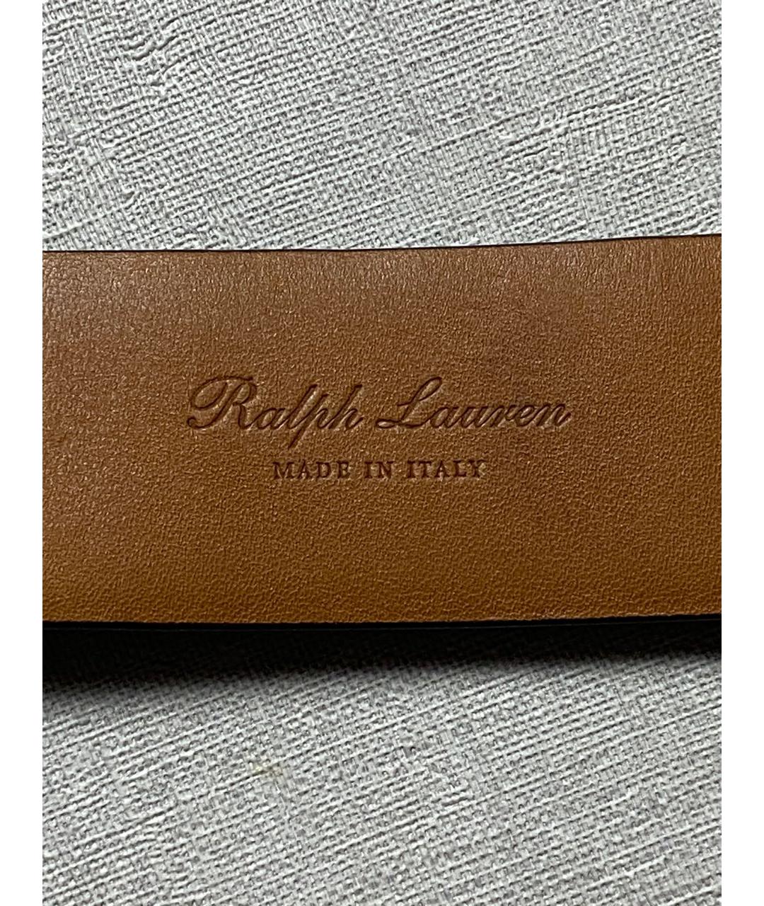 RALPH LAUREN Коричневый ремень из экзотической кожи, фото 3