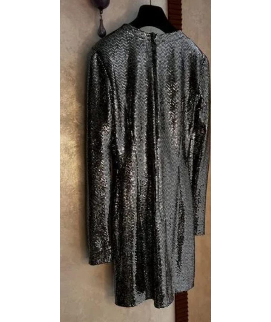 DOLCE&GABBANA Серебряное вечернее платье, фото 5