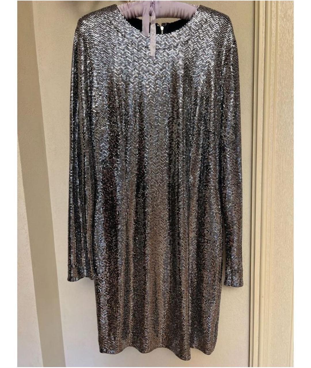 DOLCE&GABBANA Серебряное вечернее платье, фото 2