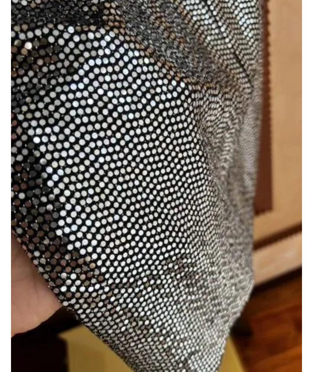 DOLCE&GABBANA Серебряное вечернее платье, фото 6