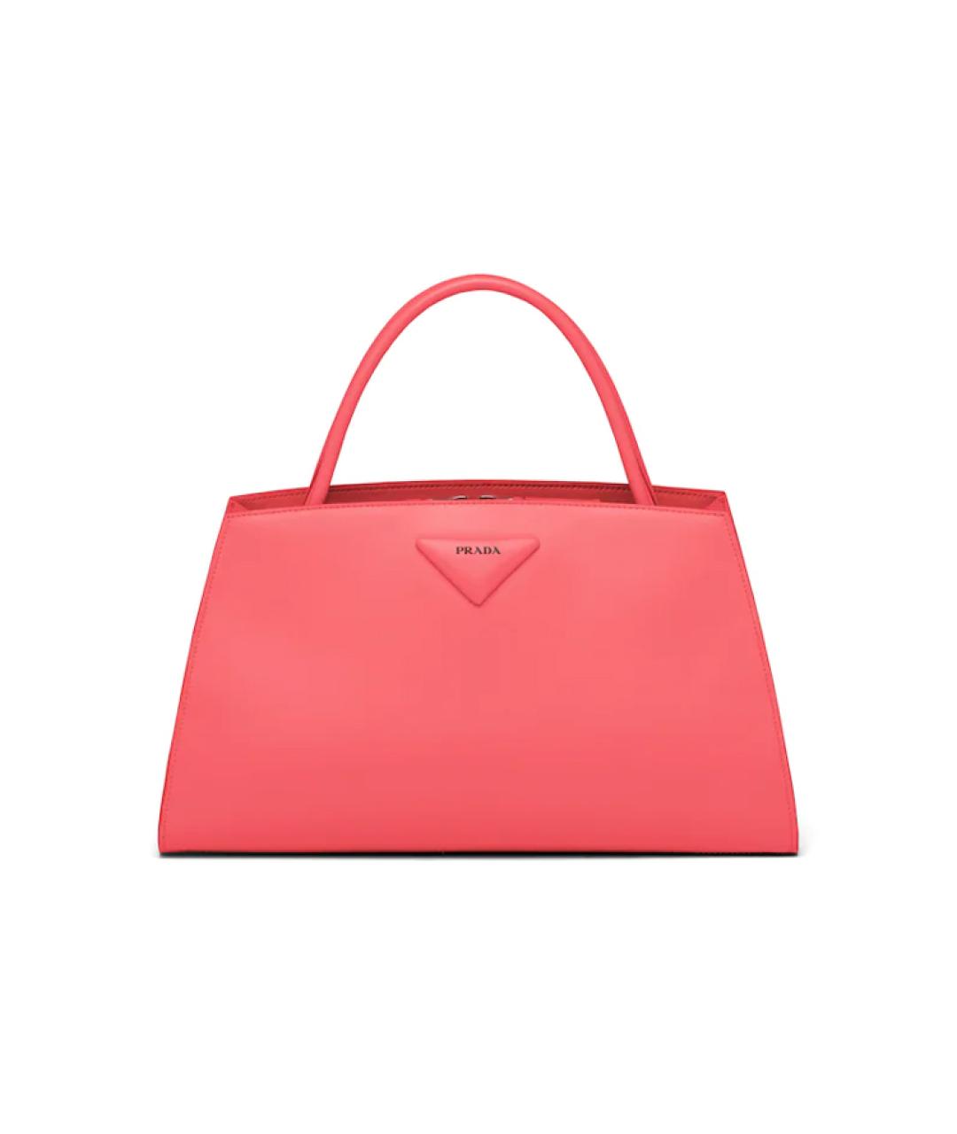PRADA Розовая кожаная сумка с короткими ручками, фото 1
