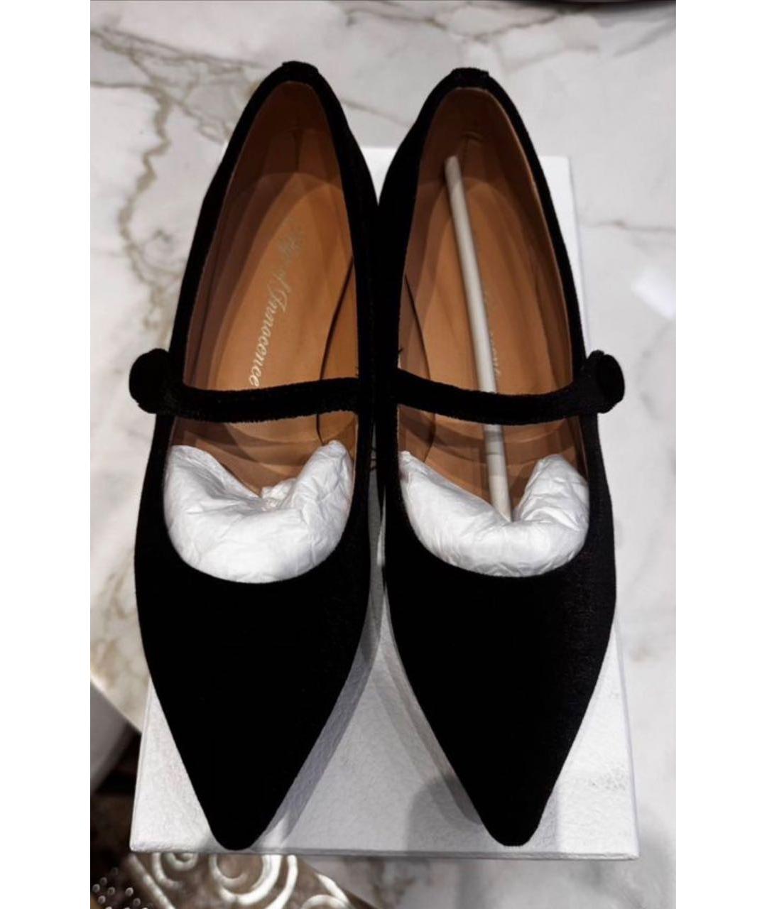 Age Of Innocence Черные бархатные балетки, фото 7