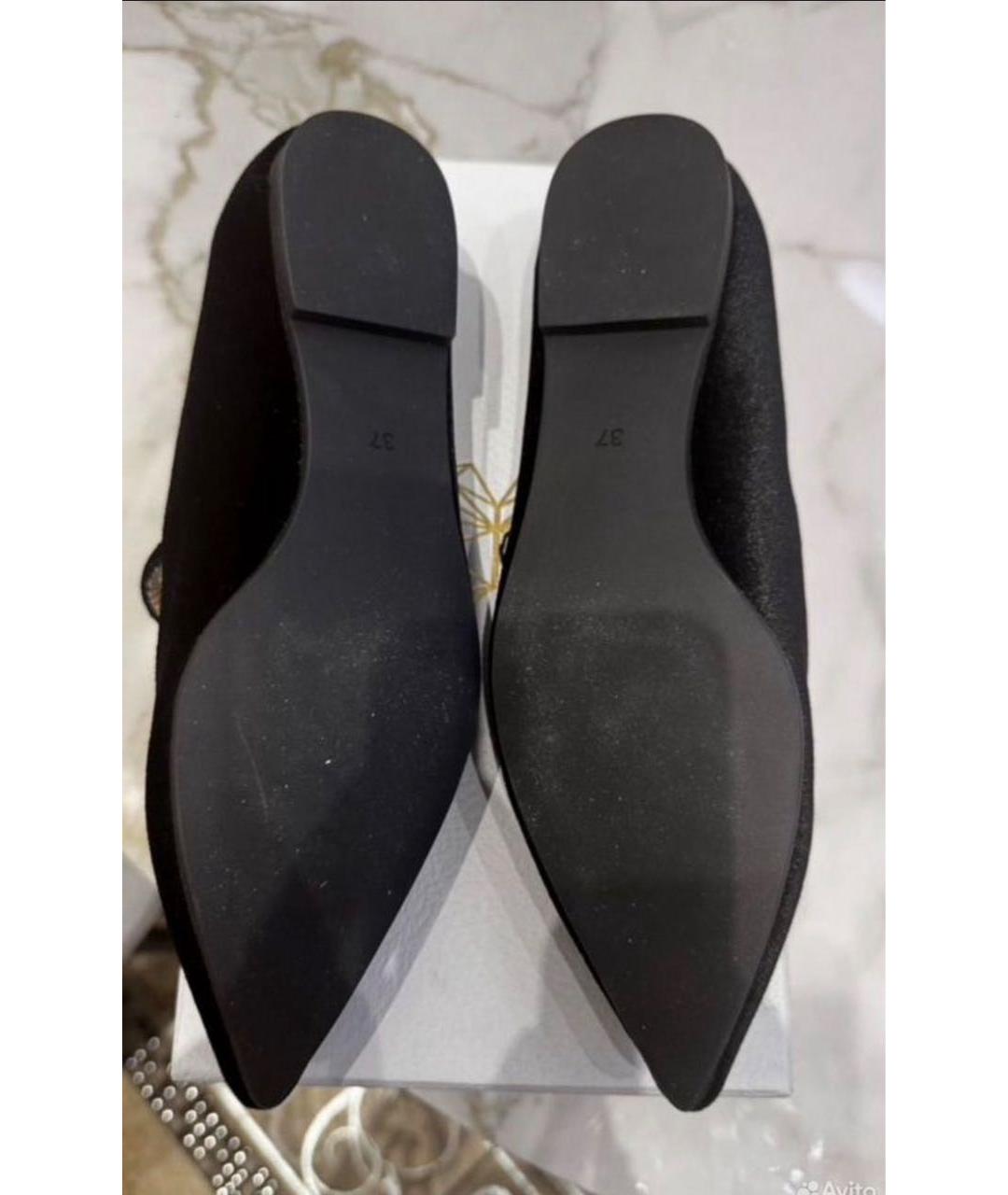 Age Of Innocence Черные бархатные балетки, фото 3