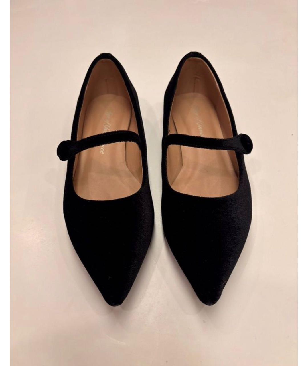 Age Of Innocence Черные бархатные балетки, фото 2