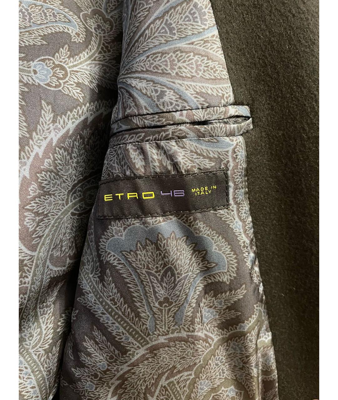 ETRO Черное шелковое пальто, фото 3