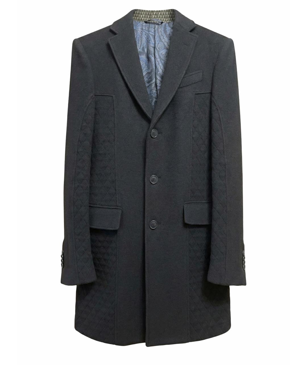 ETRO Черное шелковое пальто, фото 1