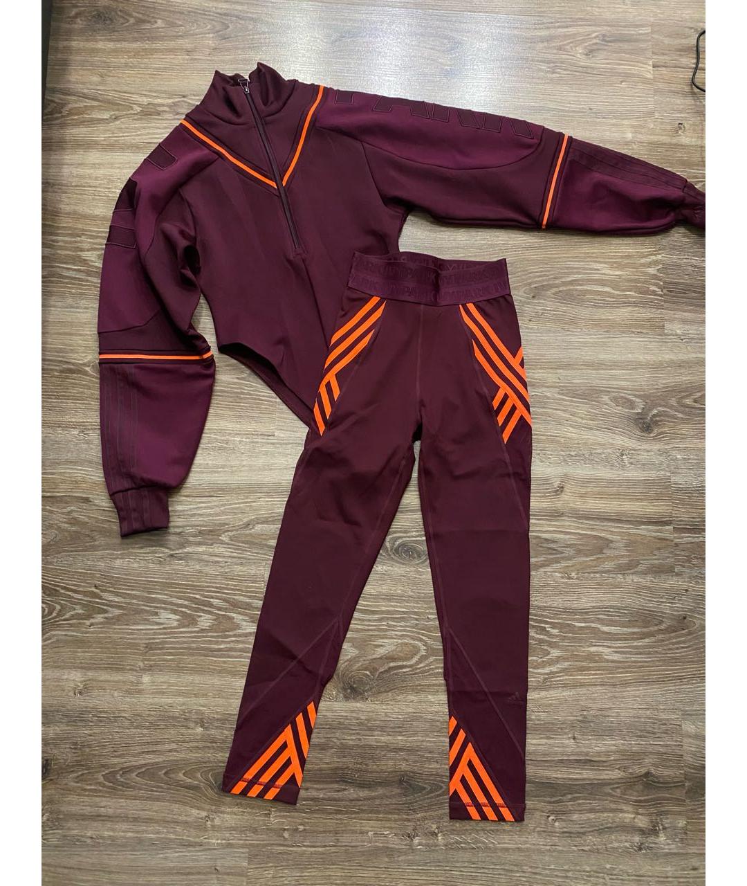 ADIDAS Бордовые полиэстеровые леггинсы и велосипедки, фото 6