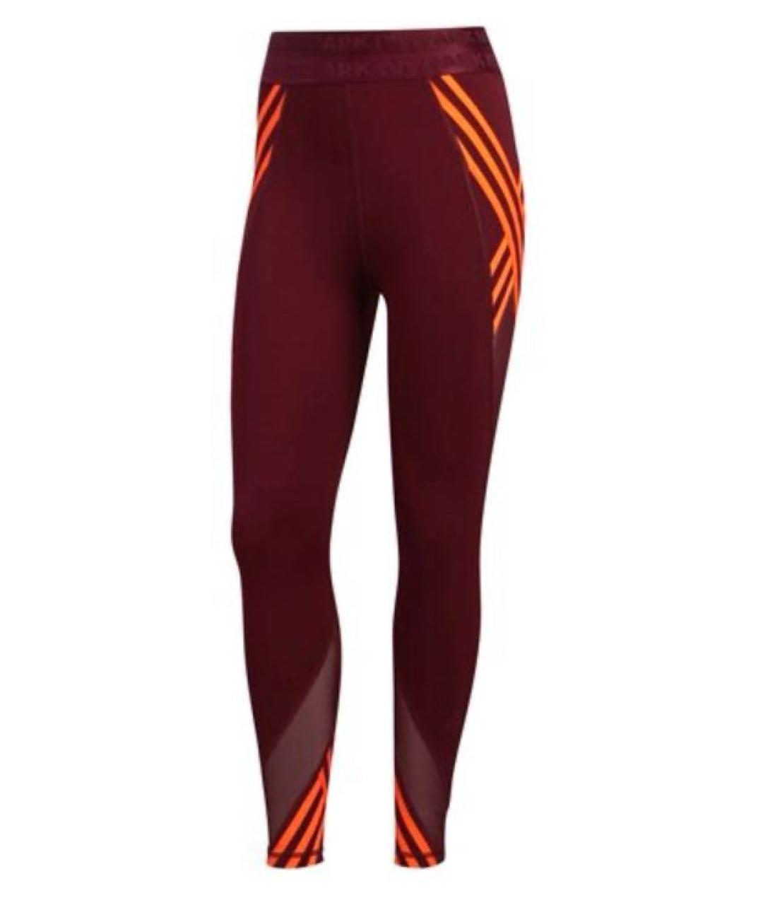 ADIDAS Бордовые полиэстеровые леггинсы и велосипедки, фото 1
