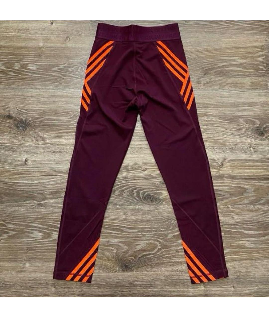 ADIDAS Бордовые полиэстеровые леггинсы и велосипедки, фото 5