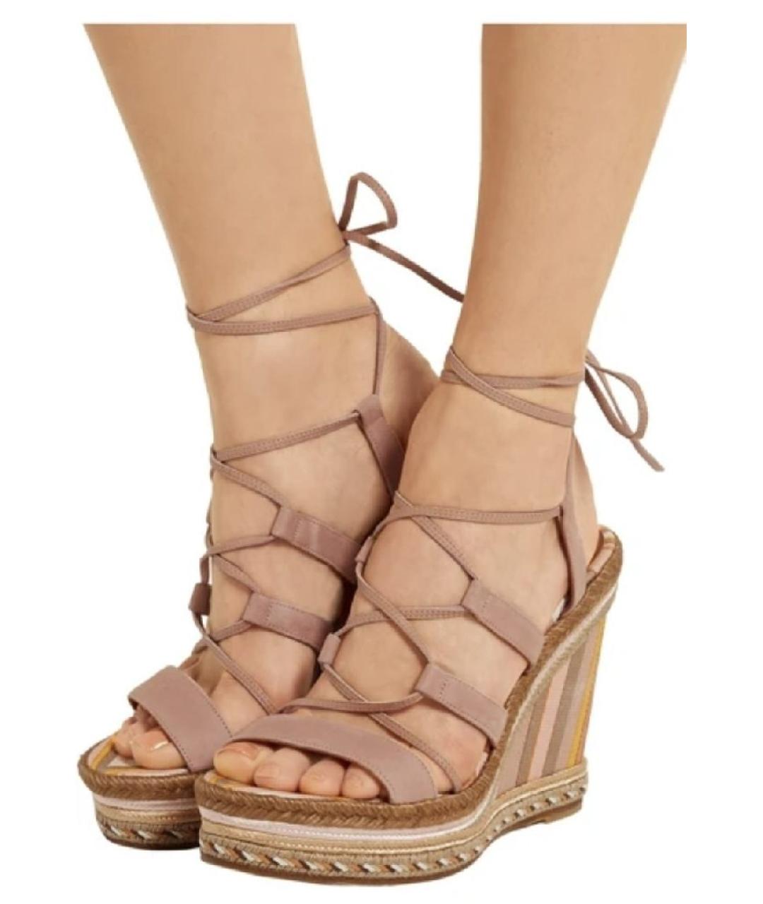 VALENTINO Мульти текстильные босоножки, фото 4