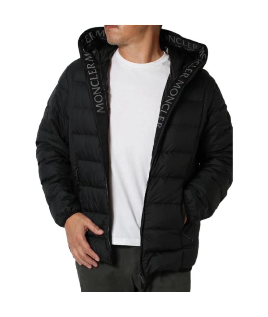 MONCLER Черная полиамидовая куртка, фото 5