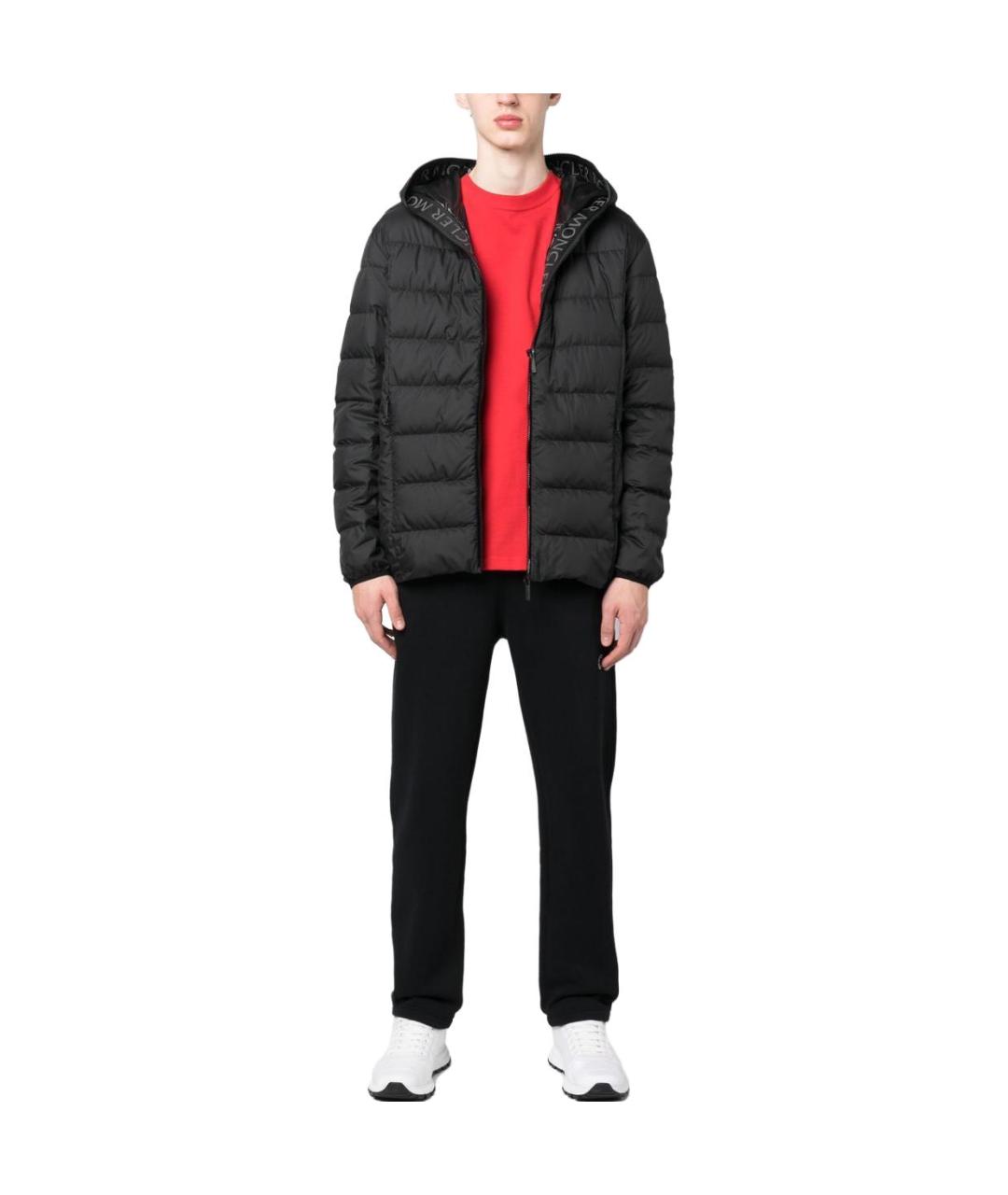 MONCLER Черная полиамидовая куртка, фото 2