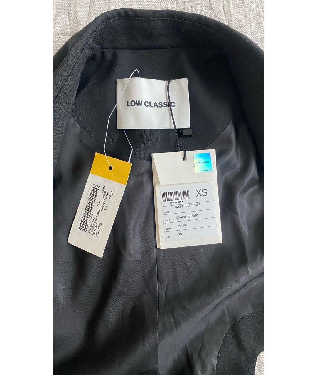 LOW CLASSIC Черный шерстяной жакет/пиджак, фото 3