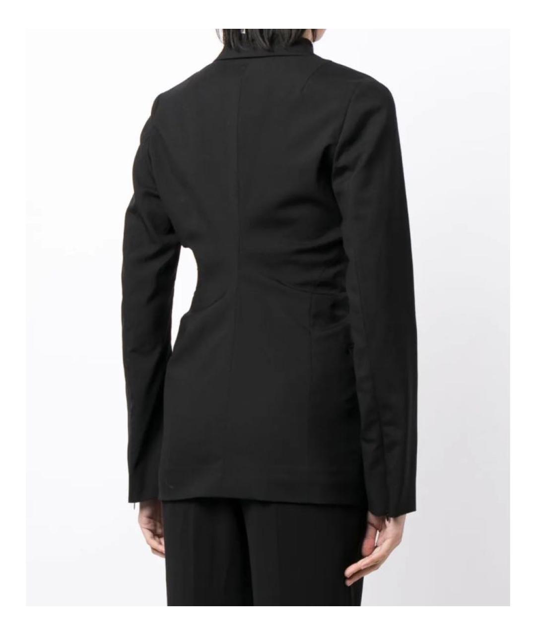 LOW CLASSIC Черный шерстяной жакет/пиджак, фото 7