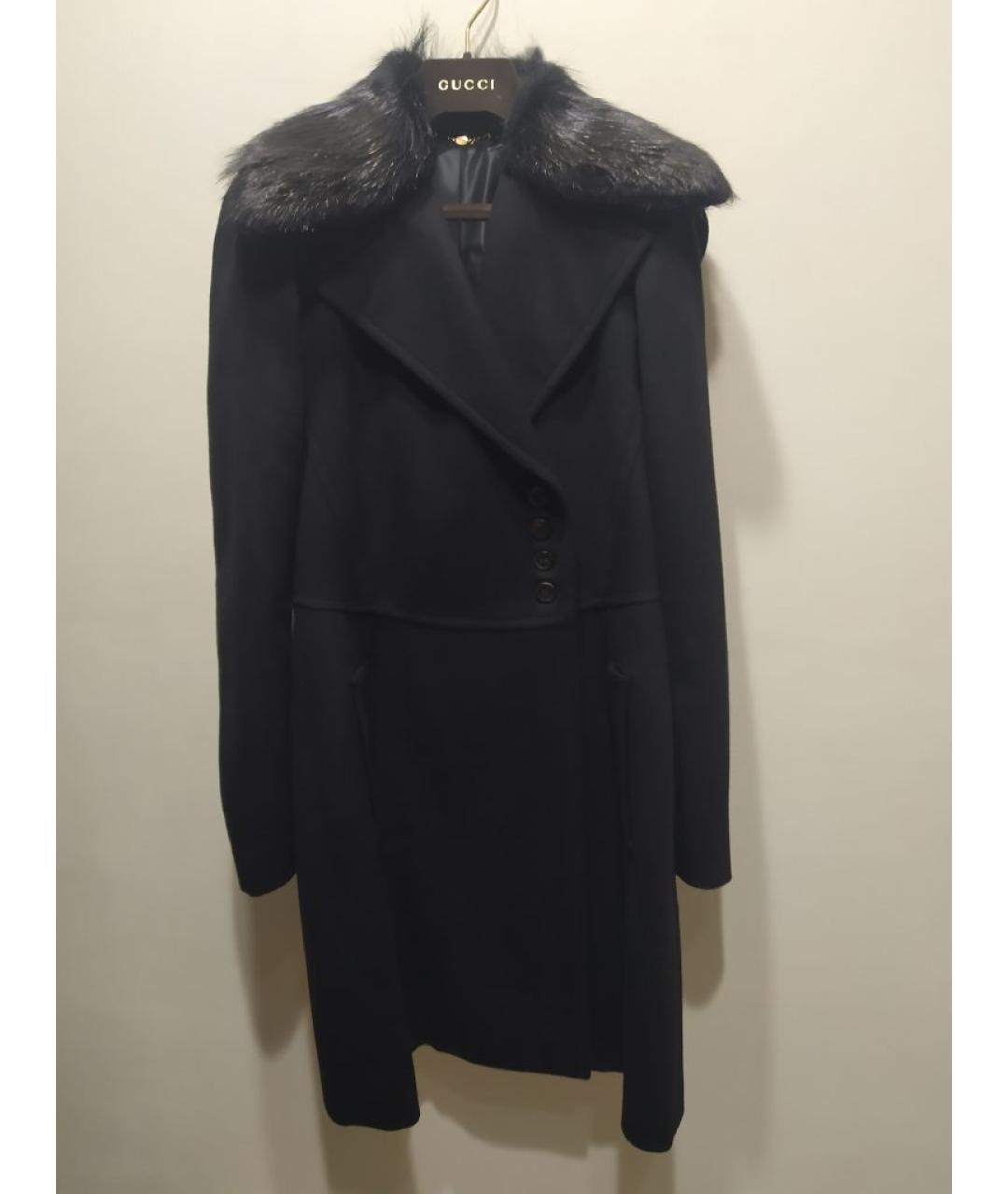 GUCCI Черное шерстяное пальто, фото 9