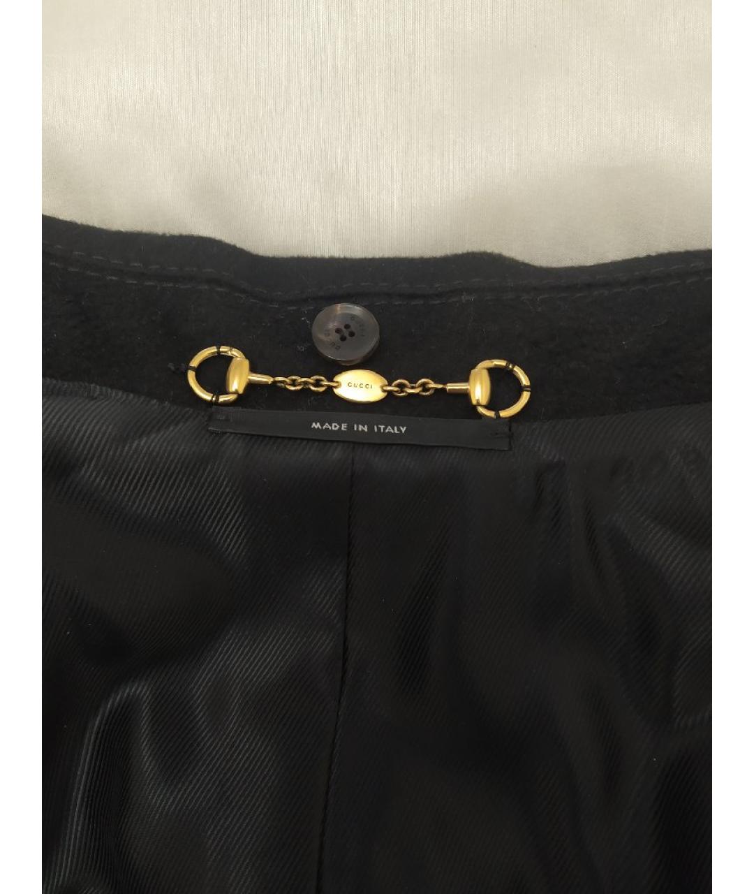 GUCCI Черное шерстяное пальто, фото 7