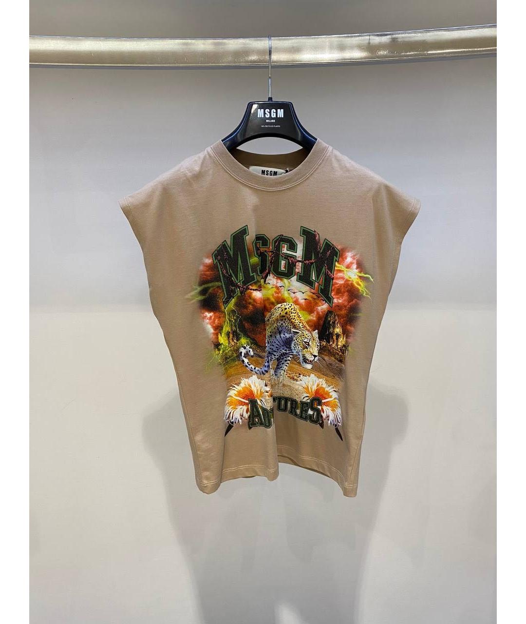 MSGM Мульти хлопковая футболка, фото 2