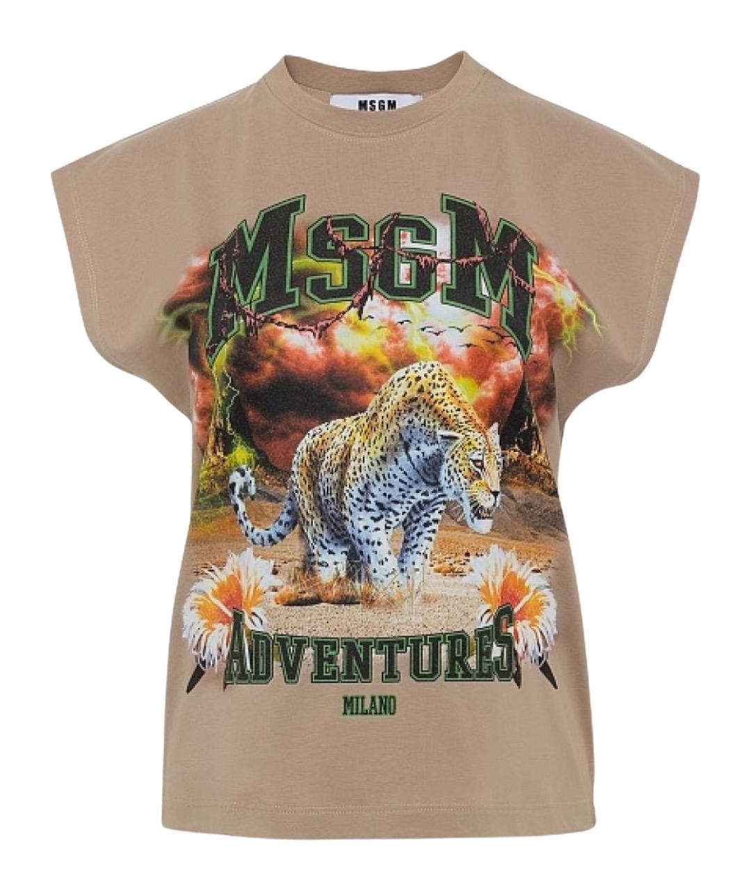 MSGM Мульти хлопковая футболка, фото 1