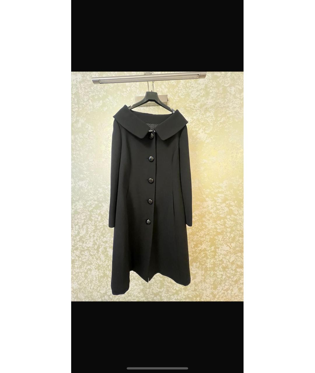 MOSCHINO Черное шерстяное пальто, фото 4